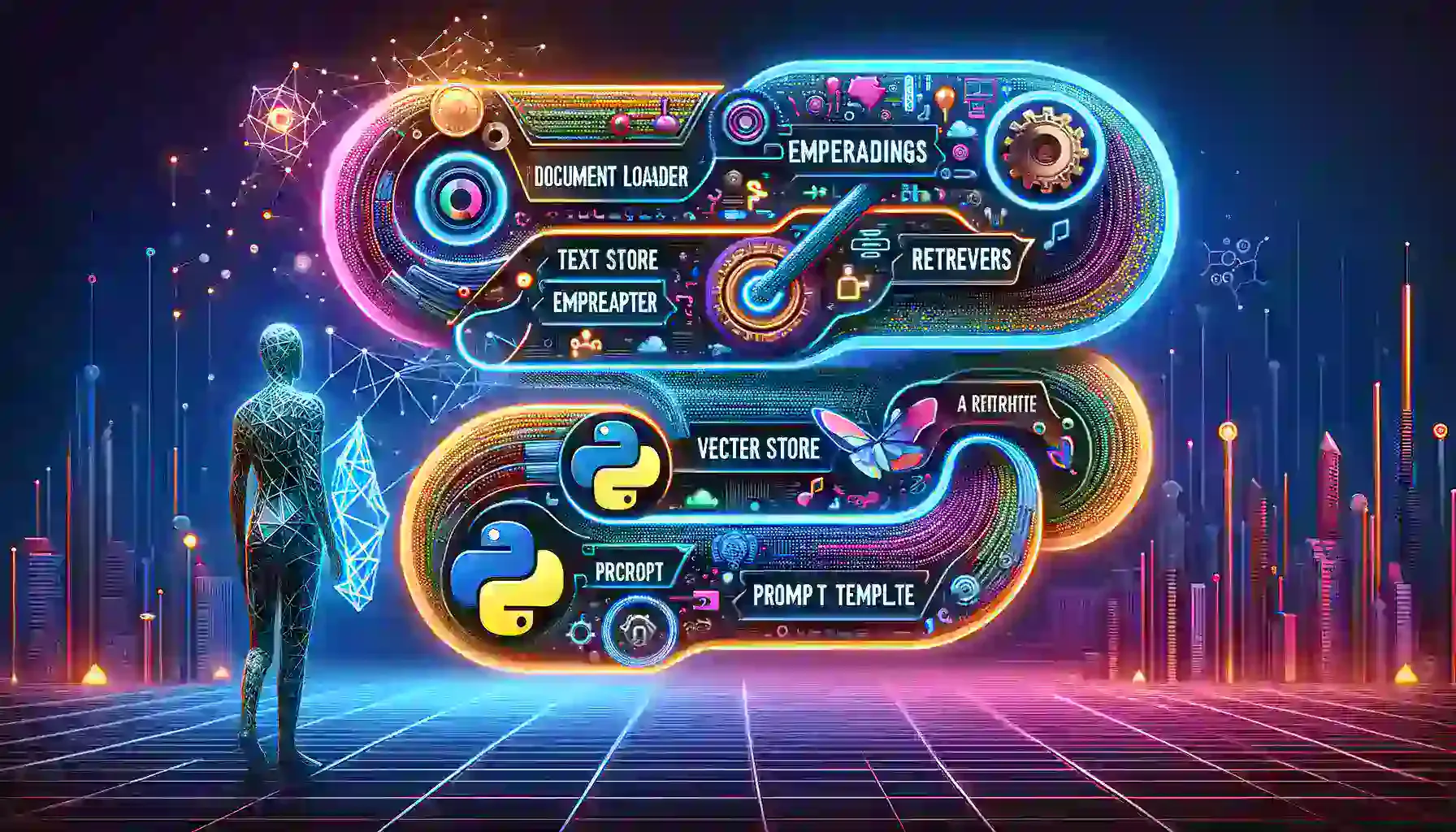 Langchainは、最先端の言語モデルを活用してAIアプリケーションを開発するためのPythonライブラリです。この記事では、Langchainの重要な概念とアプリケーション開発のライフサイクルを、わかりやすい図解を交えて解説します。ドキュメントローダー、テキストスプリッター、エンベッディング、ベクトルストア、リトリーバー、プロンプトテンプレート、チェーンなどの用語の意味と役割を理解し、それらを組み合わせてAIアプリを開発する方法を学びましょう。Pythonの基礎知識があれば、この記事を読むことで、Langchainを使ったAIアプリ開発の全体像が掴めるようになります。