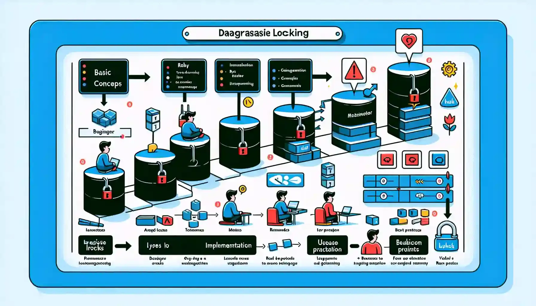 本記事では、Ruby on Railsにおけるデータベースのロック（Locking）について、初学者からマスターレベルまで段階的に理解を深めていきます。ロックの基本概念から、Railsでの実装方法、そしてベストプラクティスまでを網羅します。サンプルコードを交えながら、ロックの種類や使用シーン、注意点などを詳しく解説します。